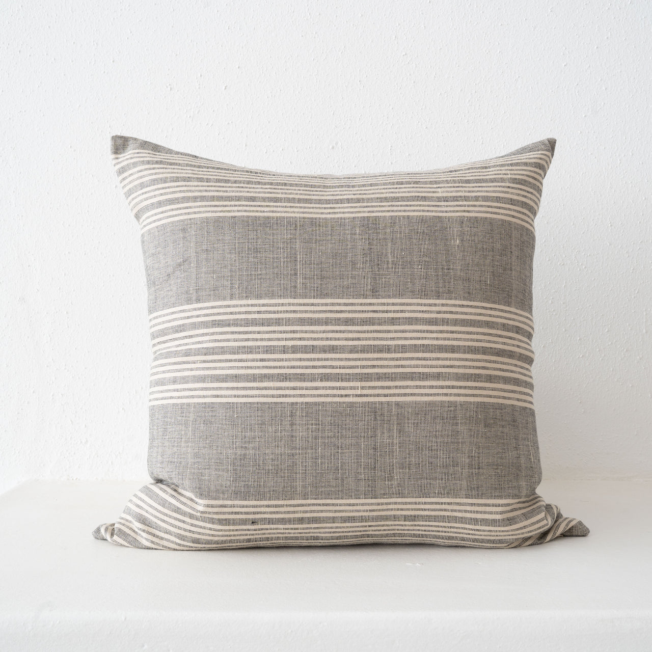 Garza Marfa Linen + Cotton 26" Square Pillow: End on End Stripe