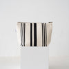 Garza Marfa Black + Cream Large Ticking Stripe Cotton Pouch