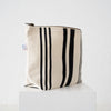Garza Marfa Black + Cream Large Ticking Stripe Cotton Pouch