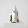 Garza Marfa Black + Cream Large Ticking Stripe Cotton Pouch