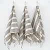 Garza Marfa Black + Cream Stripe Hand Towel