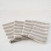 Garza Marfa Black + Cream Small Ticking Stripe Napkins (Set of 4)