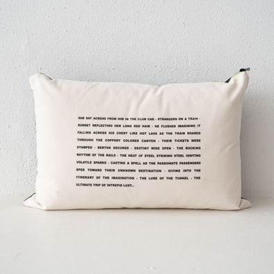 Barbara Hill Pulpoetry Pillow - Green Zipper
