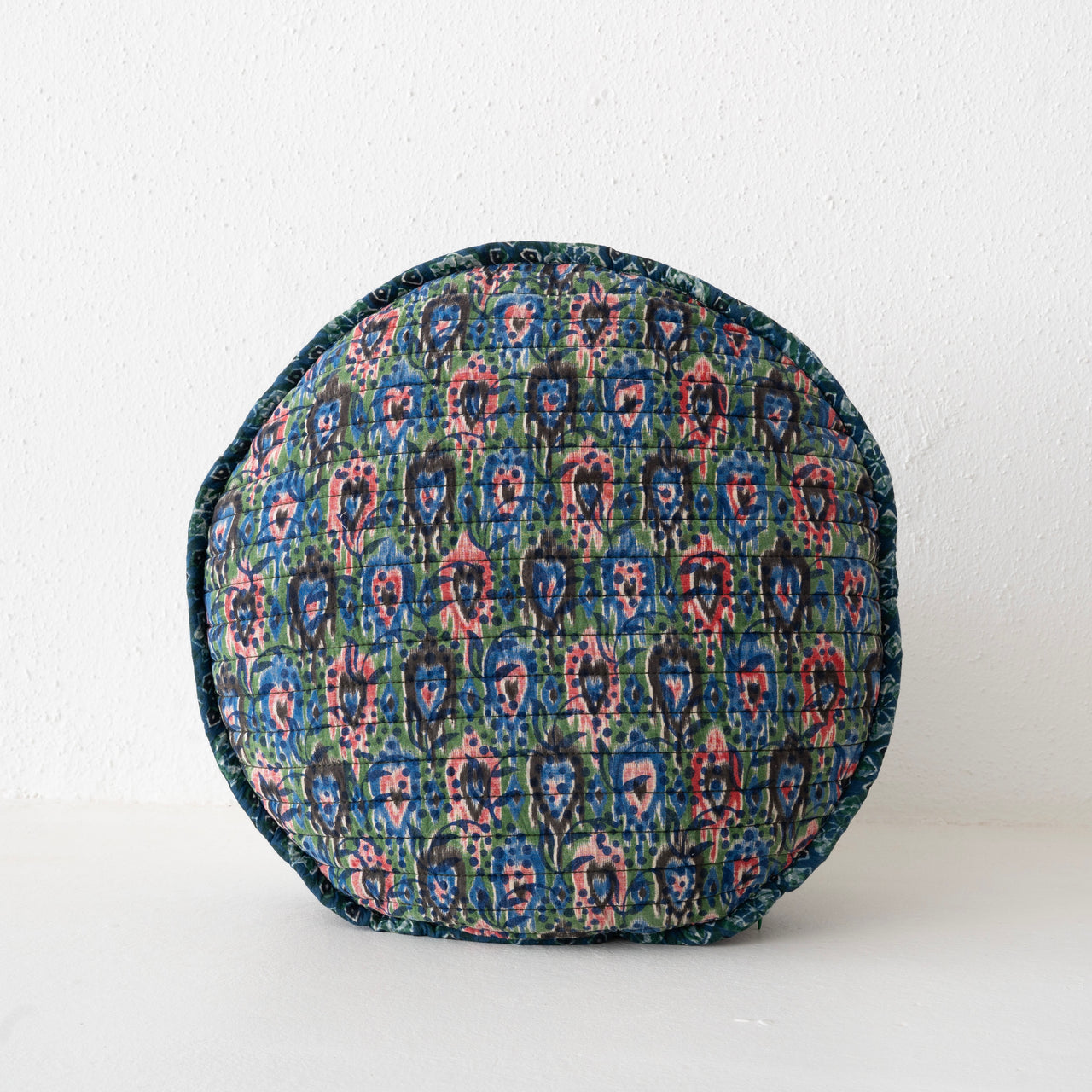 Gregory Parkinson Pattern Pillow: Seaglass Petal Delicious- Round