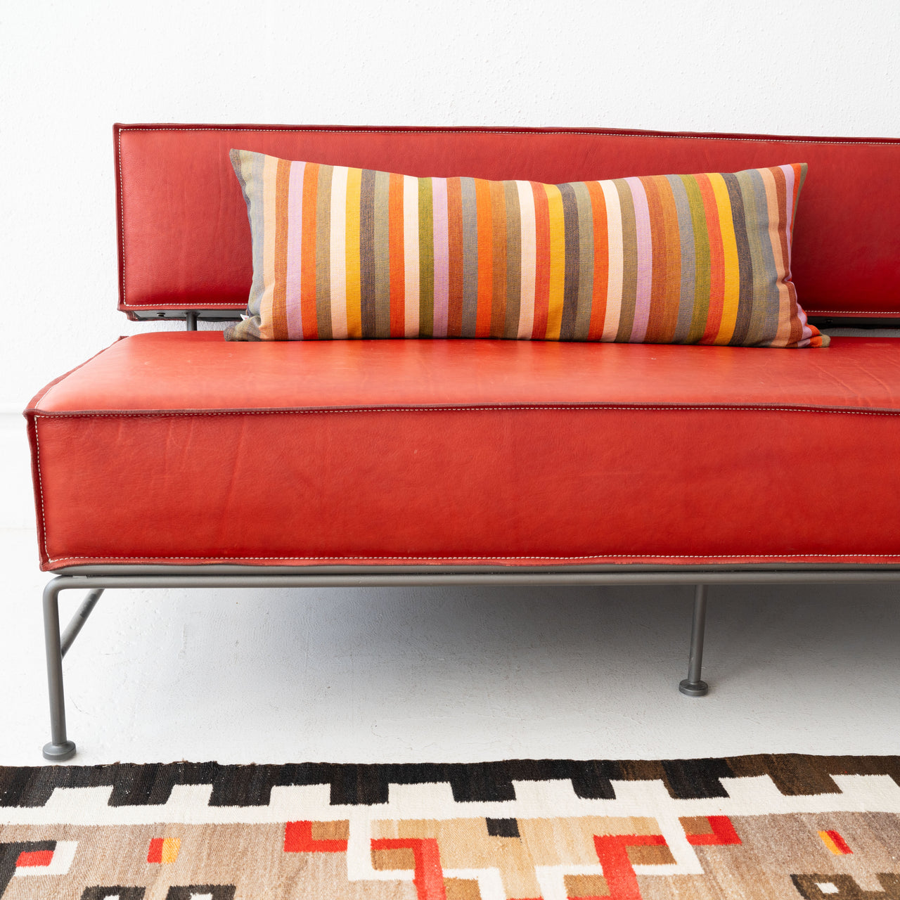 Garza Marfa Cotton 14" x 34" Bolster: Ochre Stripe
