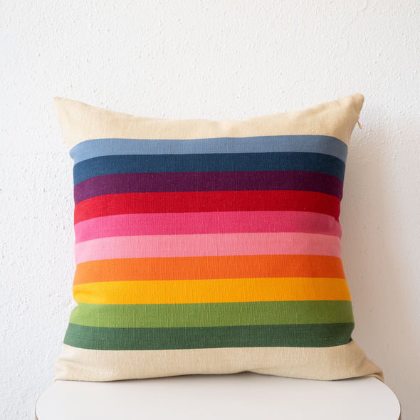 Spectrum Pink Stripe Square Pillow - 20" x 20"