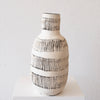 Cait Reas Vase: Black Stoneware w/ White Stoneware Slip
