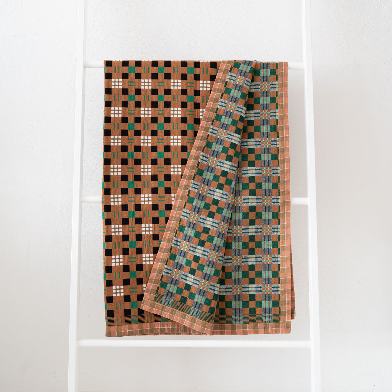 Gregory Parkinson Assamese Blanket: Toffee Leaf Check