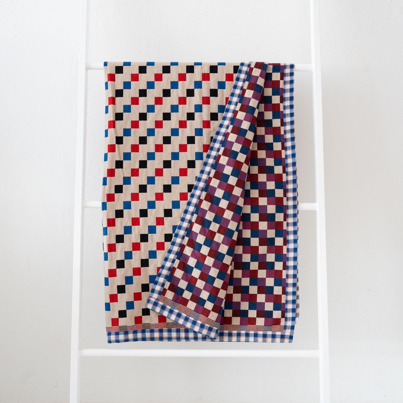 Gregory Parkinson Assamese Blanket : Tan Checks