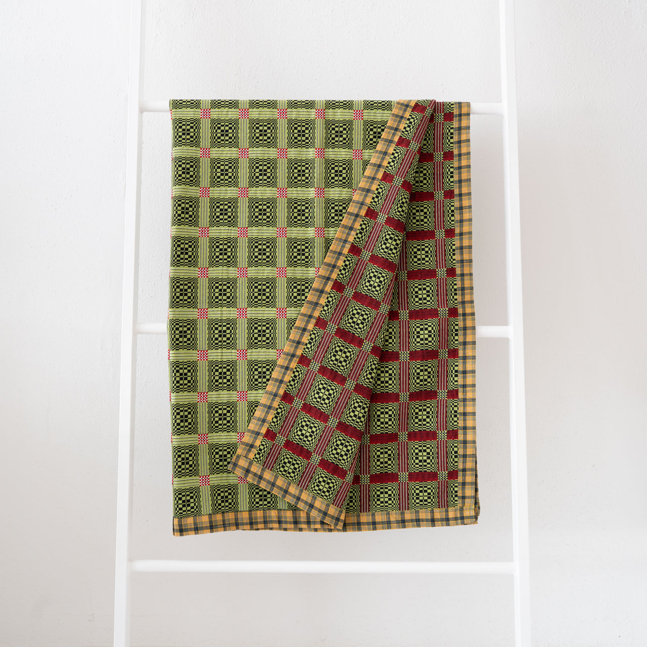 Gregory Parkinson Assamese Blanket: Electric Lime