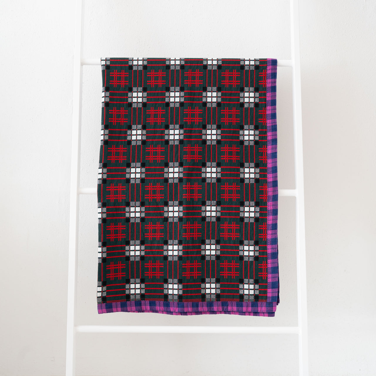 Gregory Parkinson Assamese Blanket: Fuchsia Fir Rouge