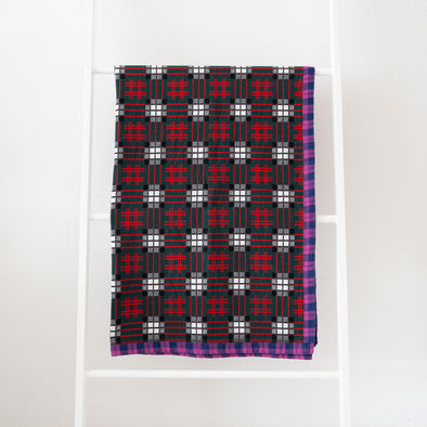 Gregory Parkinson Assamese Blanket: Fuchsia Fir Rouge