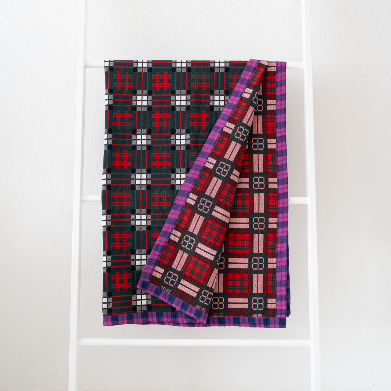 Gregory Parkinson Assamese Blanket: Fuchsia Fir Rouge