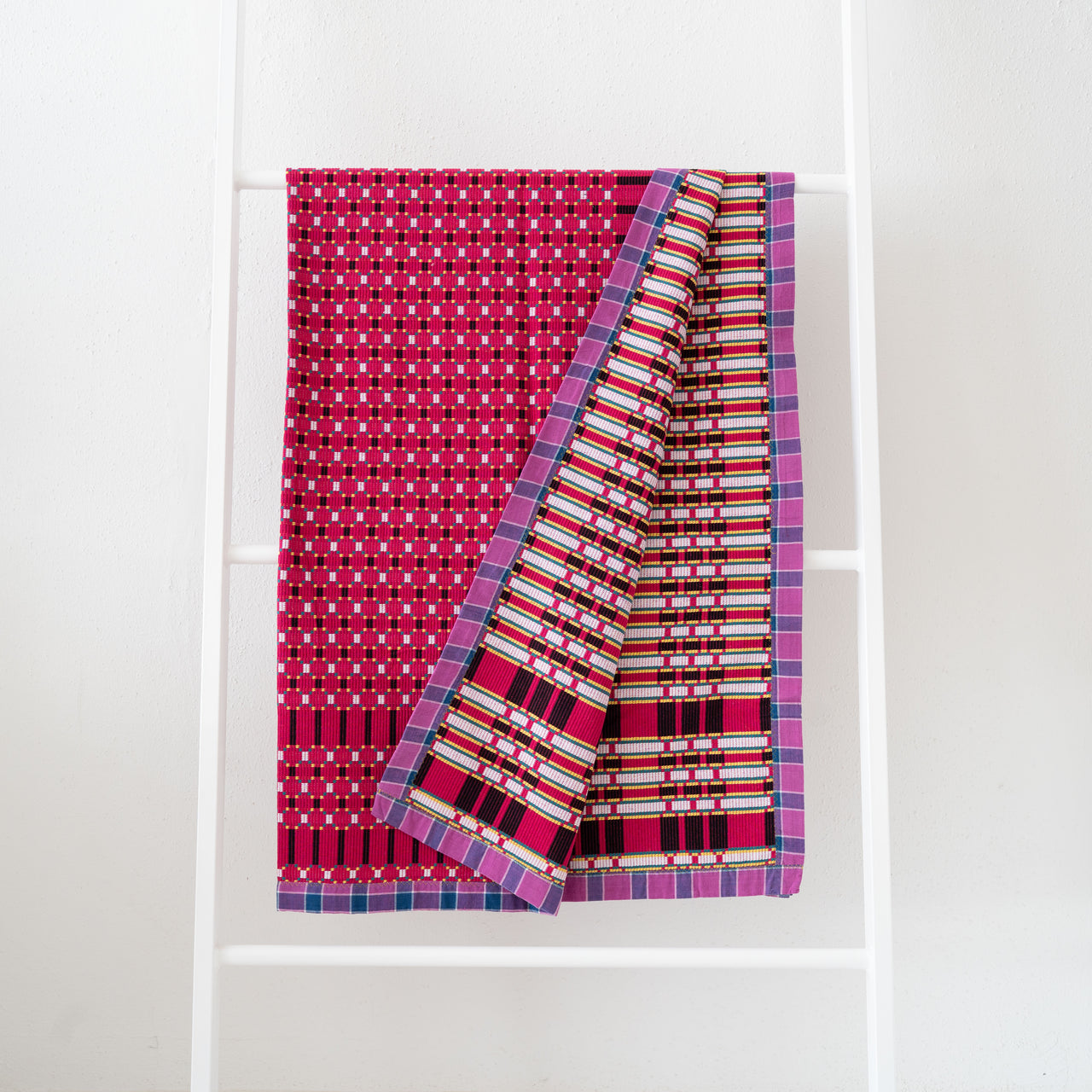 Gregory Parkinson Assamese Blanket: Raspberry Intention