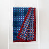 Gregory Parkinson Assamese Blanket: Super Blue Cherry Check