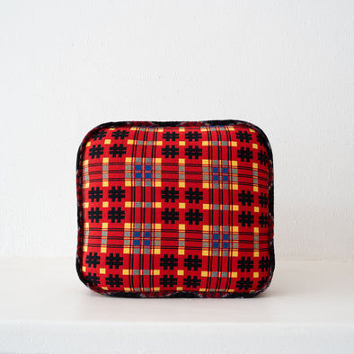 Gregory Parkinson 16" x 18"  Pillow - Rouge Plaid Square