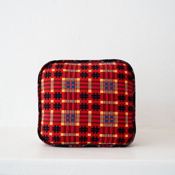 Gregory Parkinson 16" x 18"  Pillow - Rouge Plaid Square