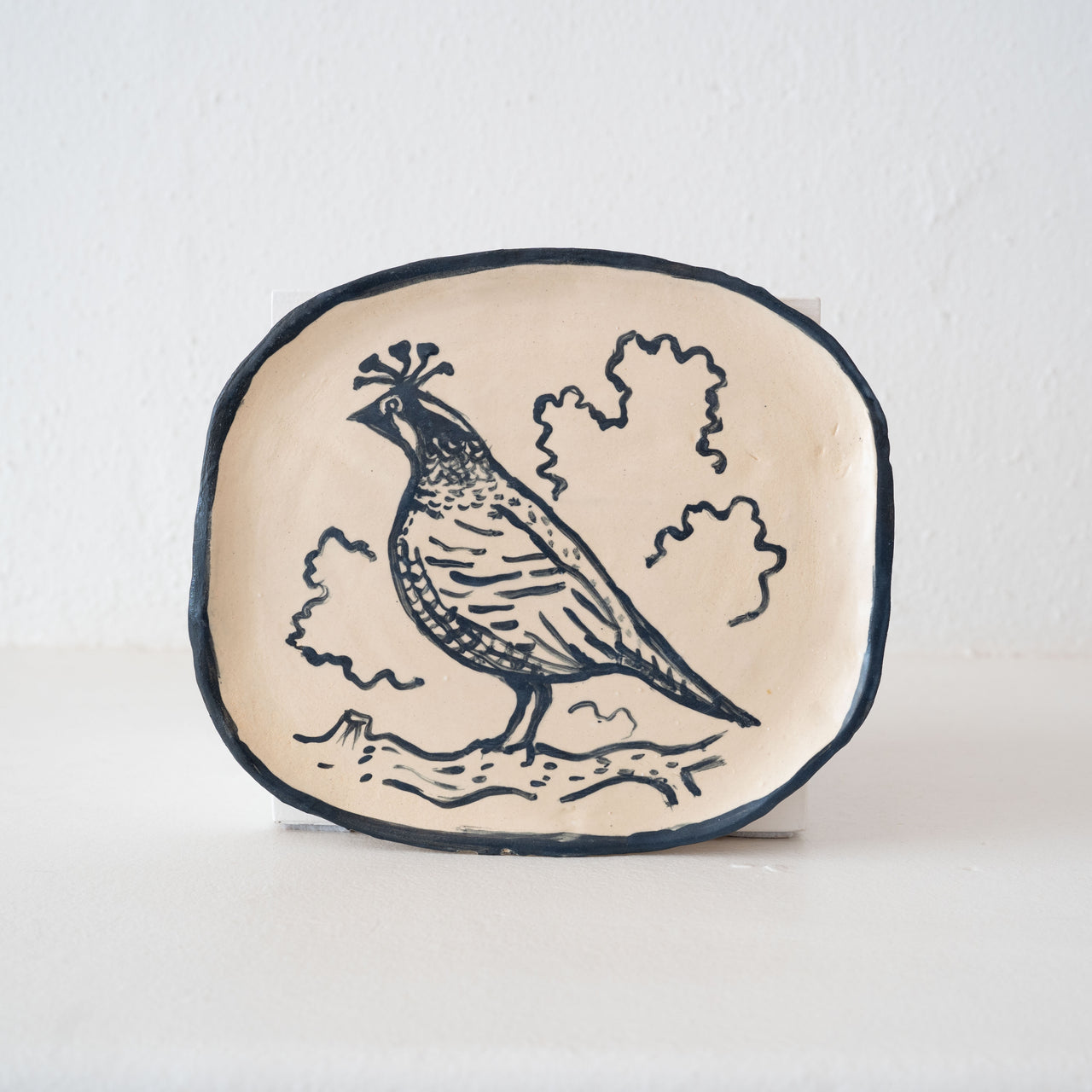 Malinda Beeman 10" Platter: Quail