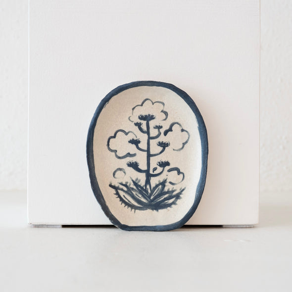 Malinda Beeman 5" Oval Plate: Agave in Clouds