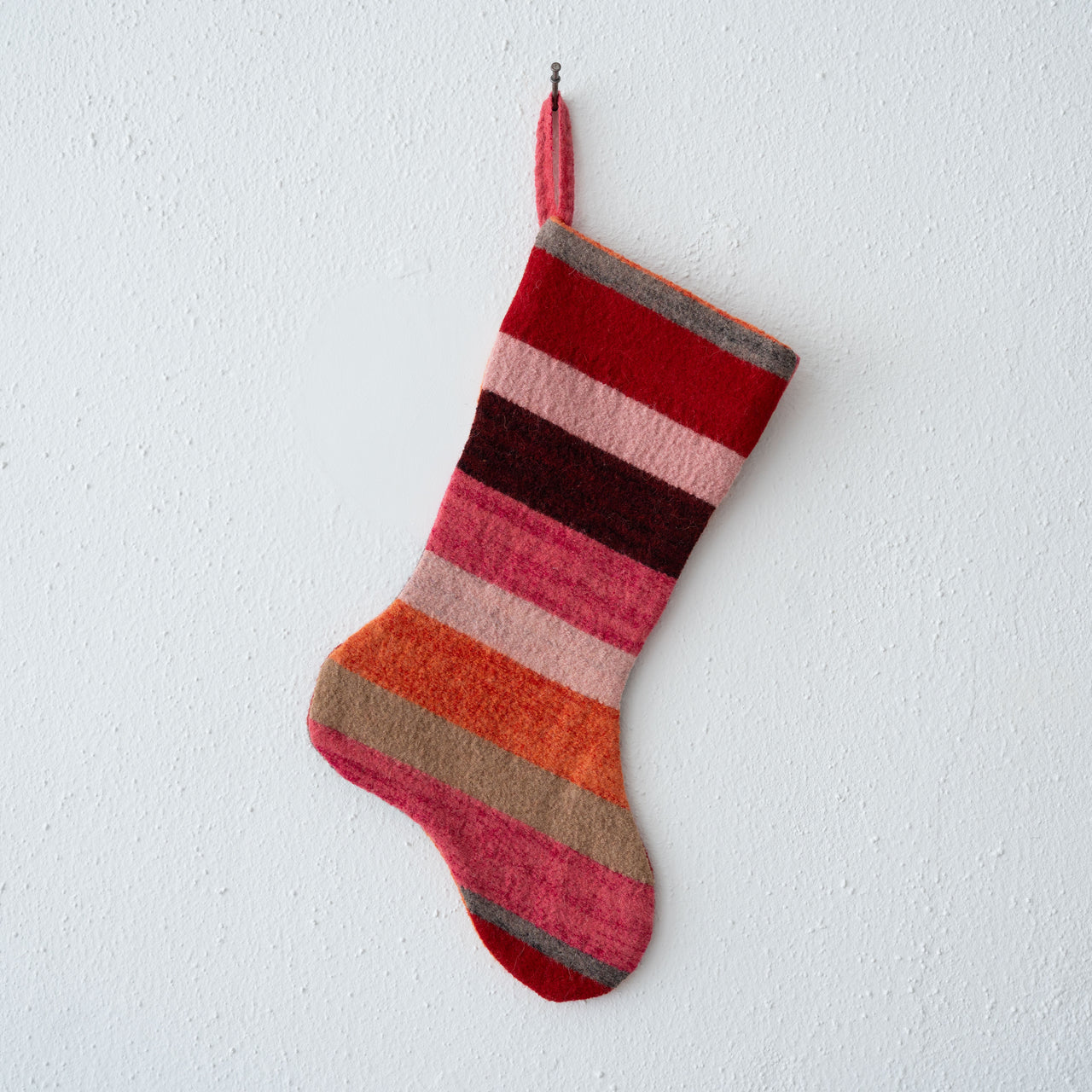 Garza Marfa Felted Wool Stocking: Camel Stripe #8