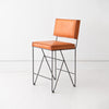 Upholstered Saddle Leather Counter Height Barstool
