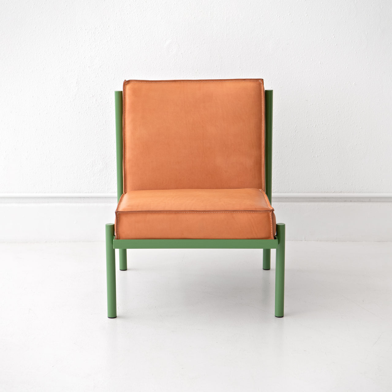 Saddle Leather Four Post Chair