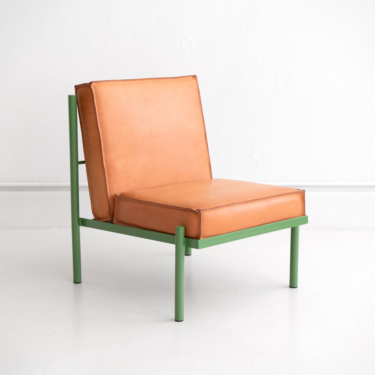 Saddle Leather Four Post Chair
