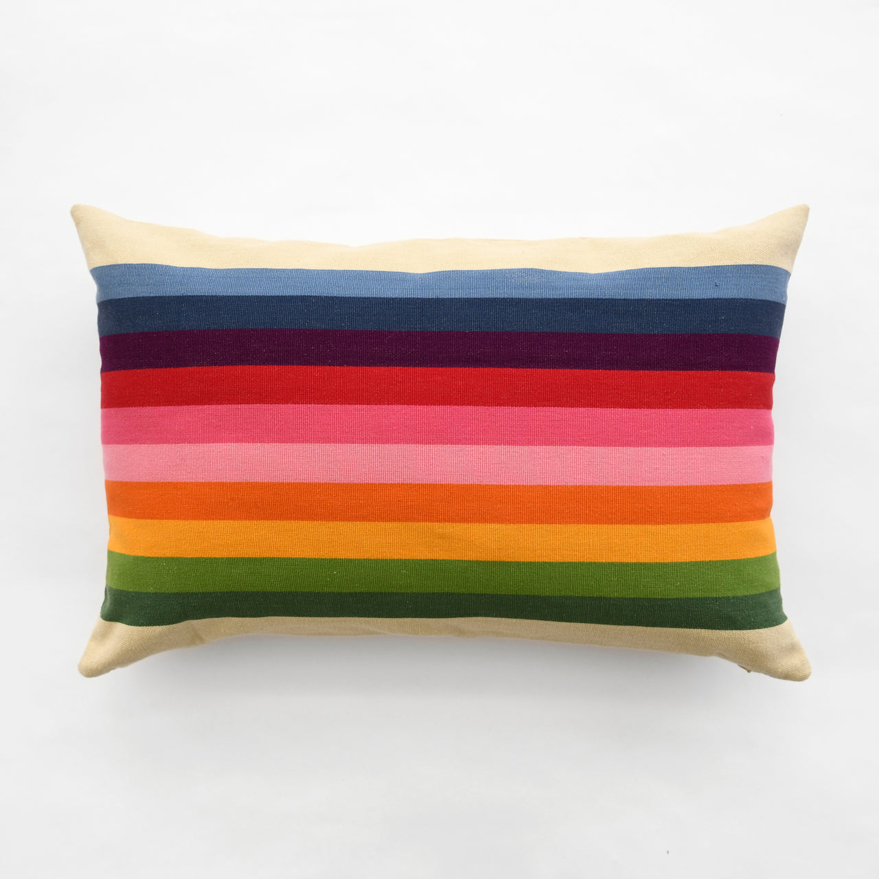 Garza Marfa Pillow 20"x  28": Spectrum Pink Horizontal Stripe
