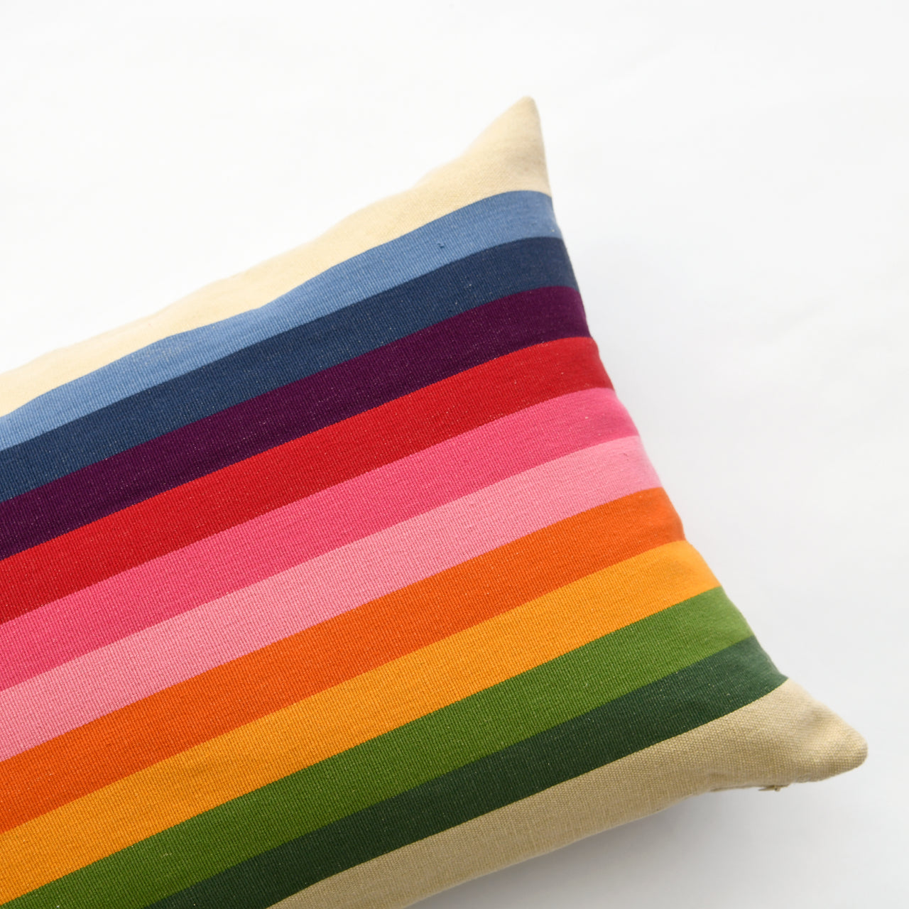 Garza Marfa Pillow 20"x  28": Spectrum Pink Horizontal Stripe