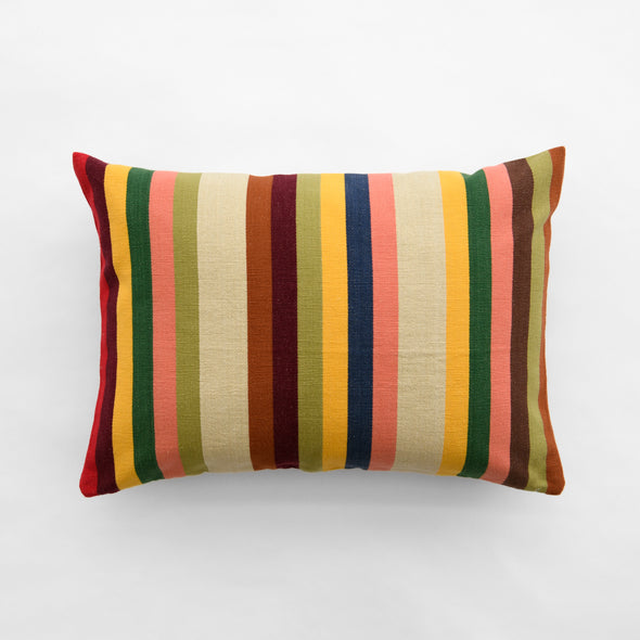 Earth Stripe Cotton Bolster Pillow 14" x 20"