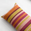 Burgundy Stripe Bolster Pillow - 16" x 26"