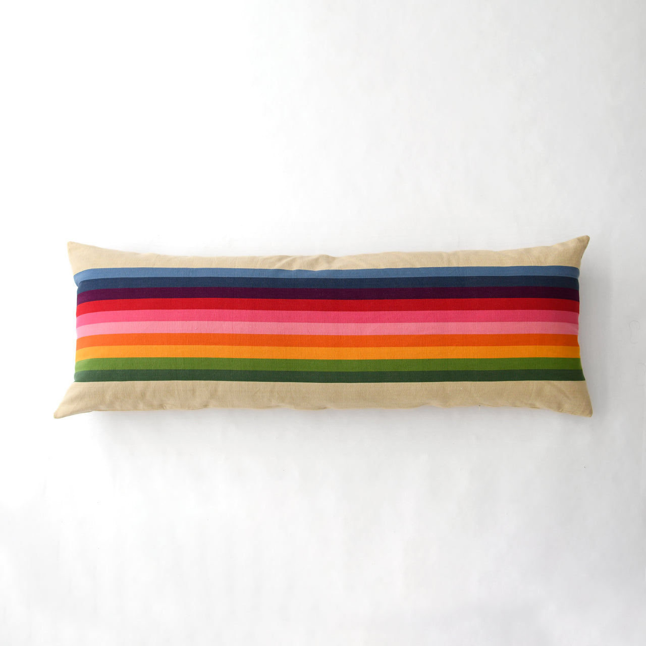 Garza Marfa Pillow 18" x 48": Spectrum Pink Horizontal Stripe