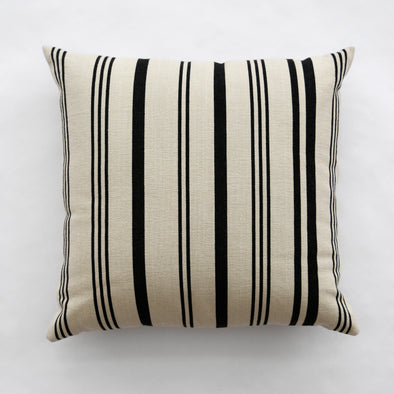 Large Ticking Stripe Square Cotton Pillow 22"x 22"