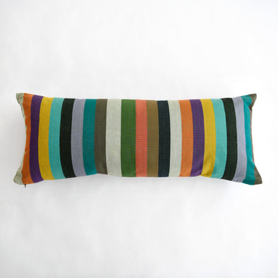 Forest Stripe Cotton Bolster Pillow 14"x 34"