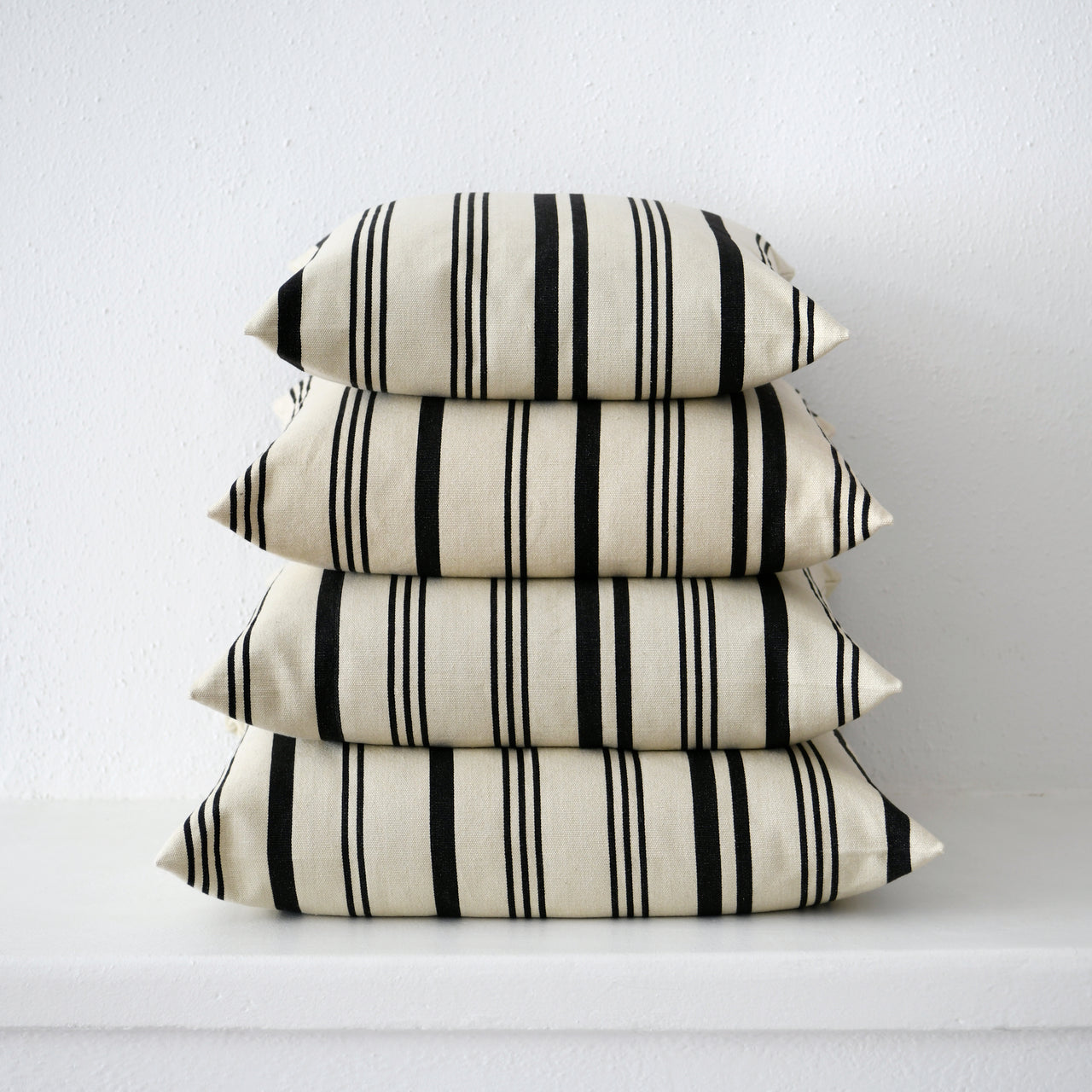 Large Ticking Stripe Square Cotton Pillow 20"x 20"