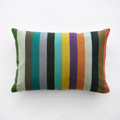 Forest Stripe Cotton Pillow 14" x 20"
