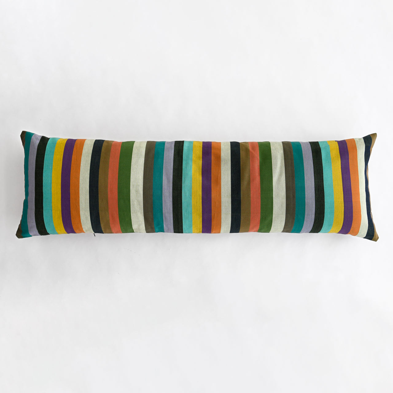 Garza Marfa Cotton 18" x 58" Bolster: Forest Stripe