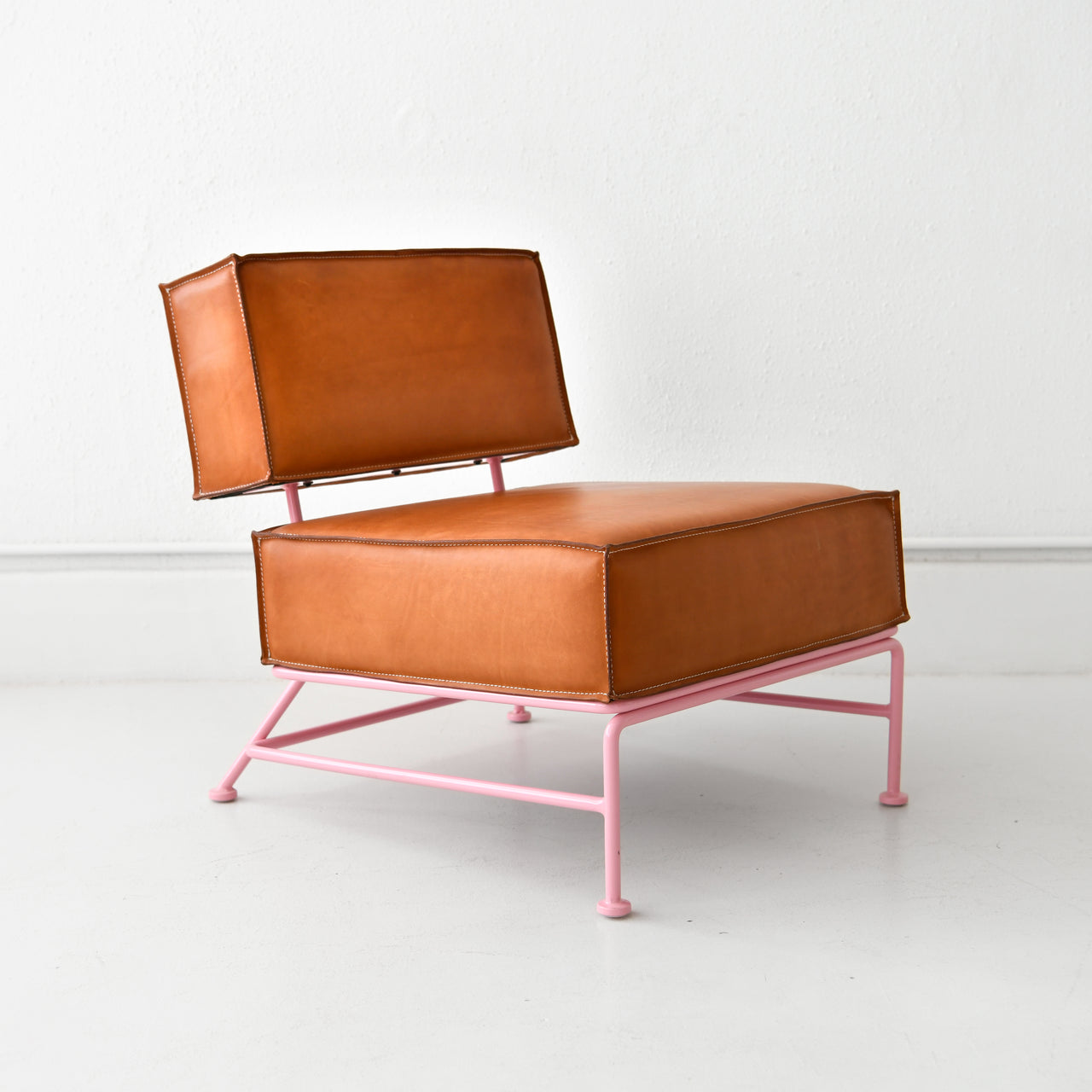 Saddle Leather Boxy Chair
