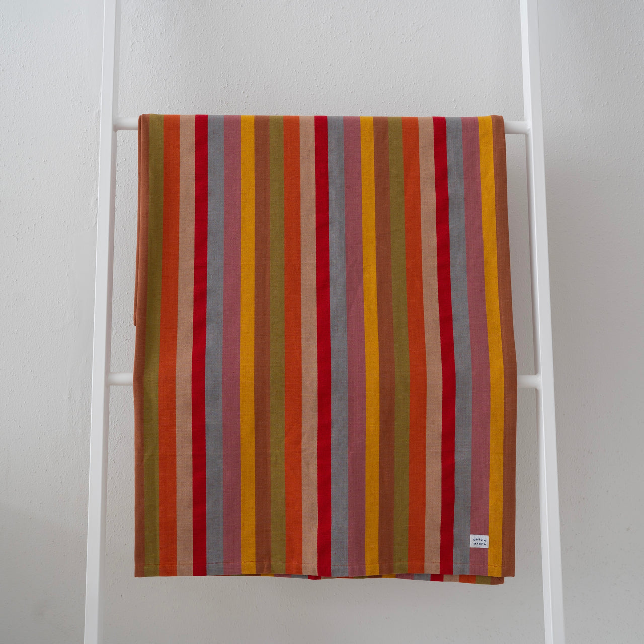 Mauve Stripe Cotton Throw