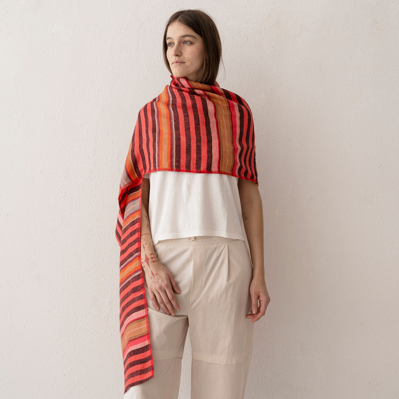 Desert Linen Scarf - Charcoal