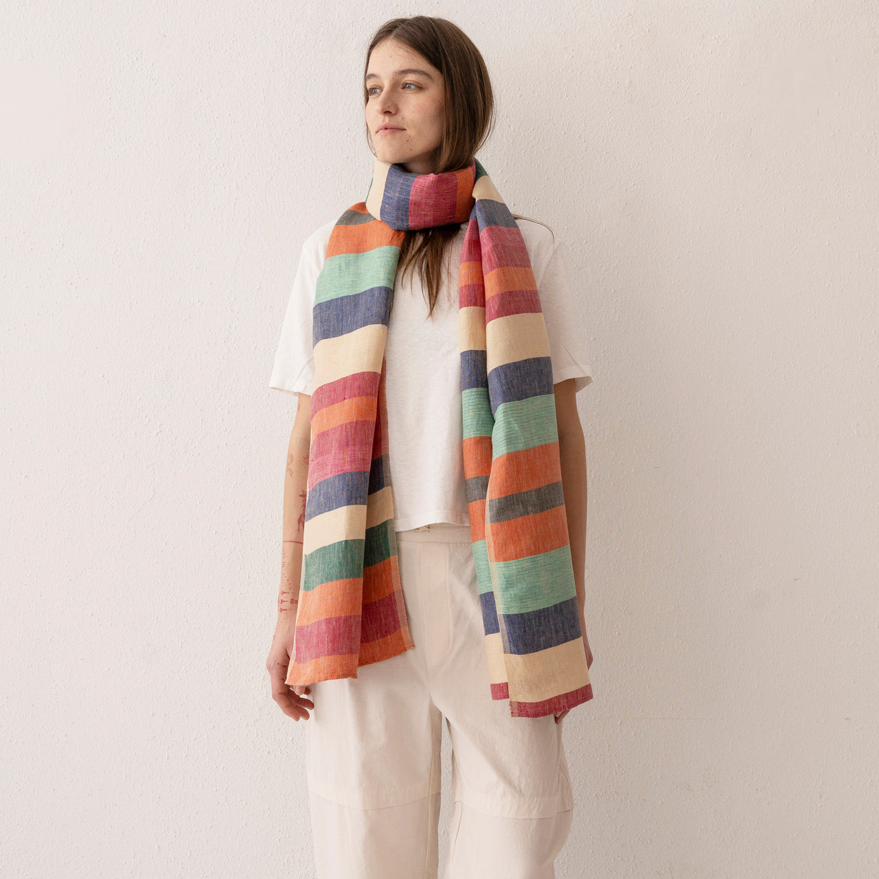 Desert Linen Scarf - Indigo