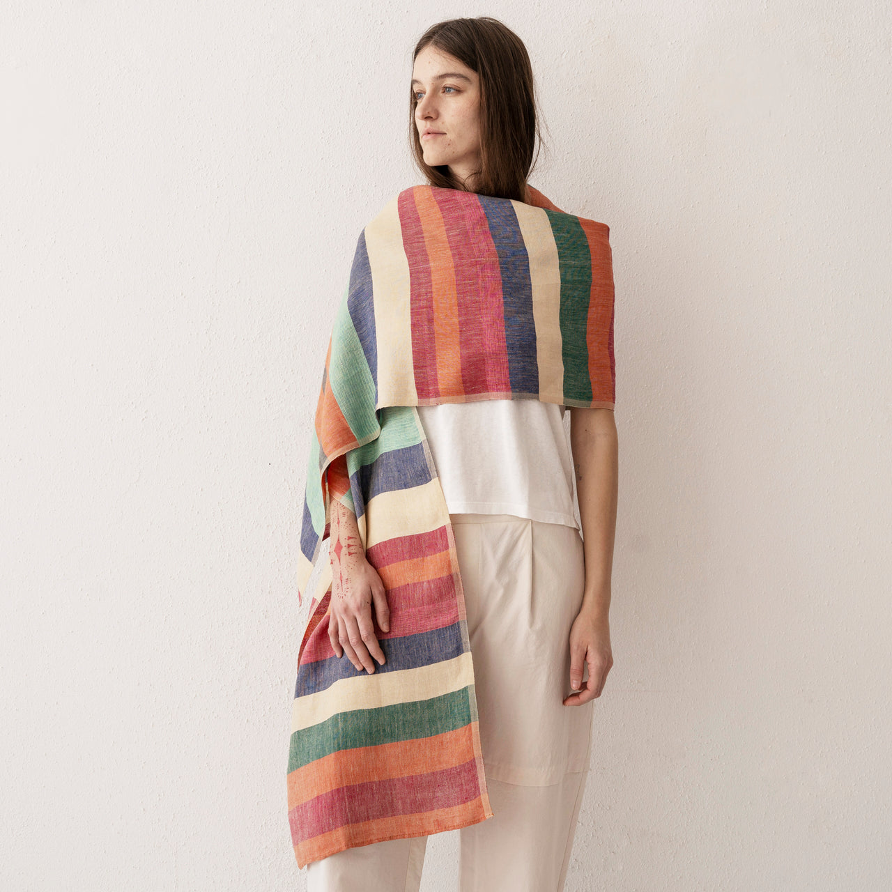 Desert Linen Scarf - Indigo