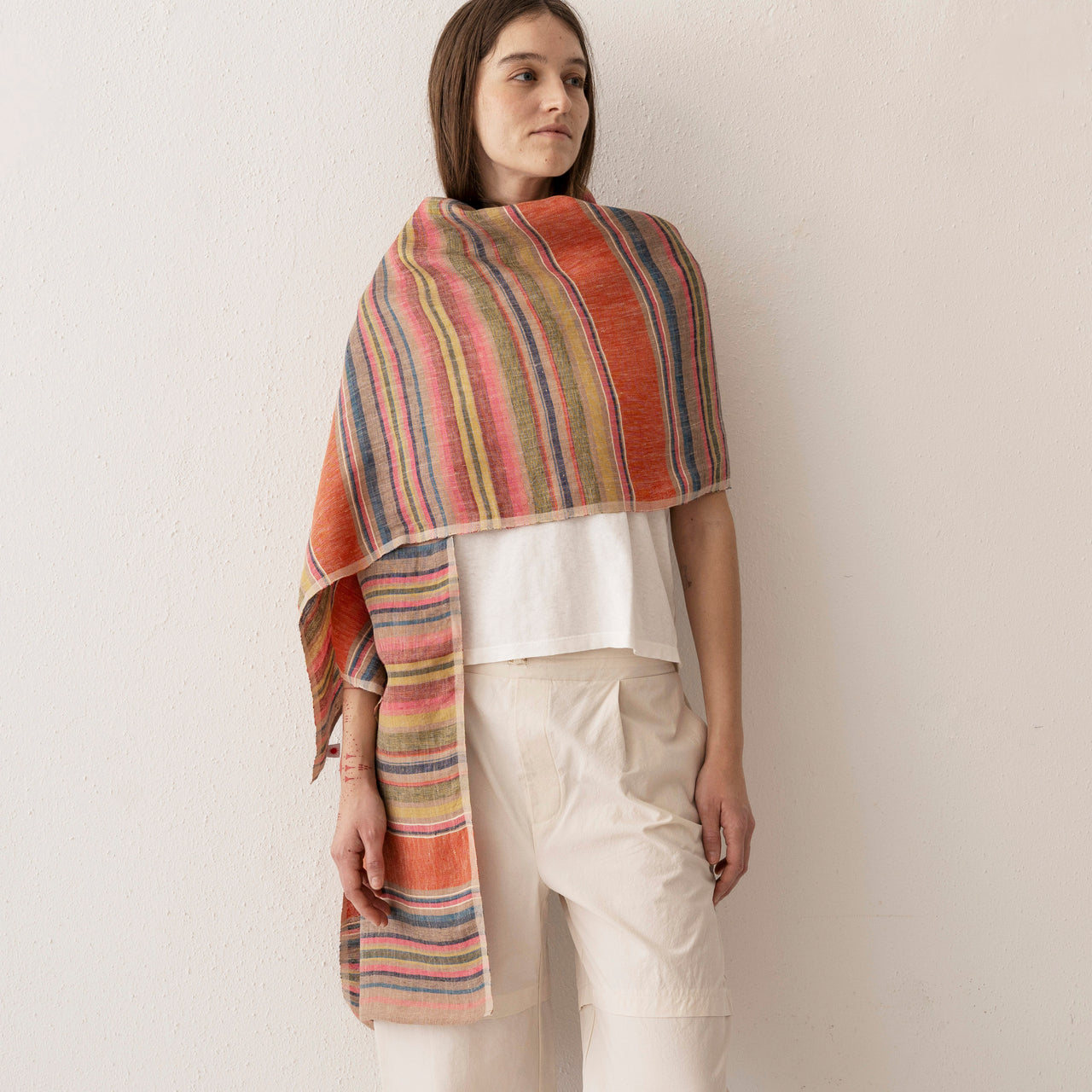 Desert Linen Scarf - Orange