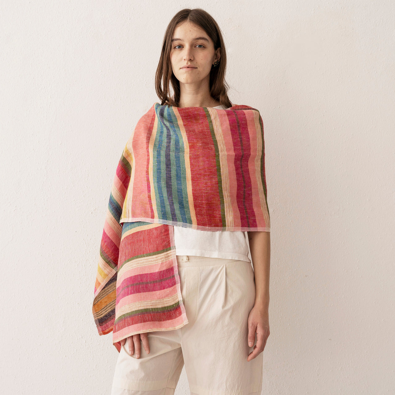 Desert Linen Scarf - Red