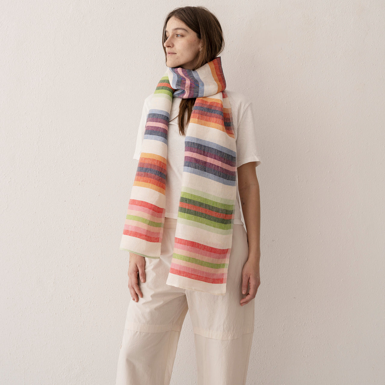 Desert Linen Scarf - Rainbow