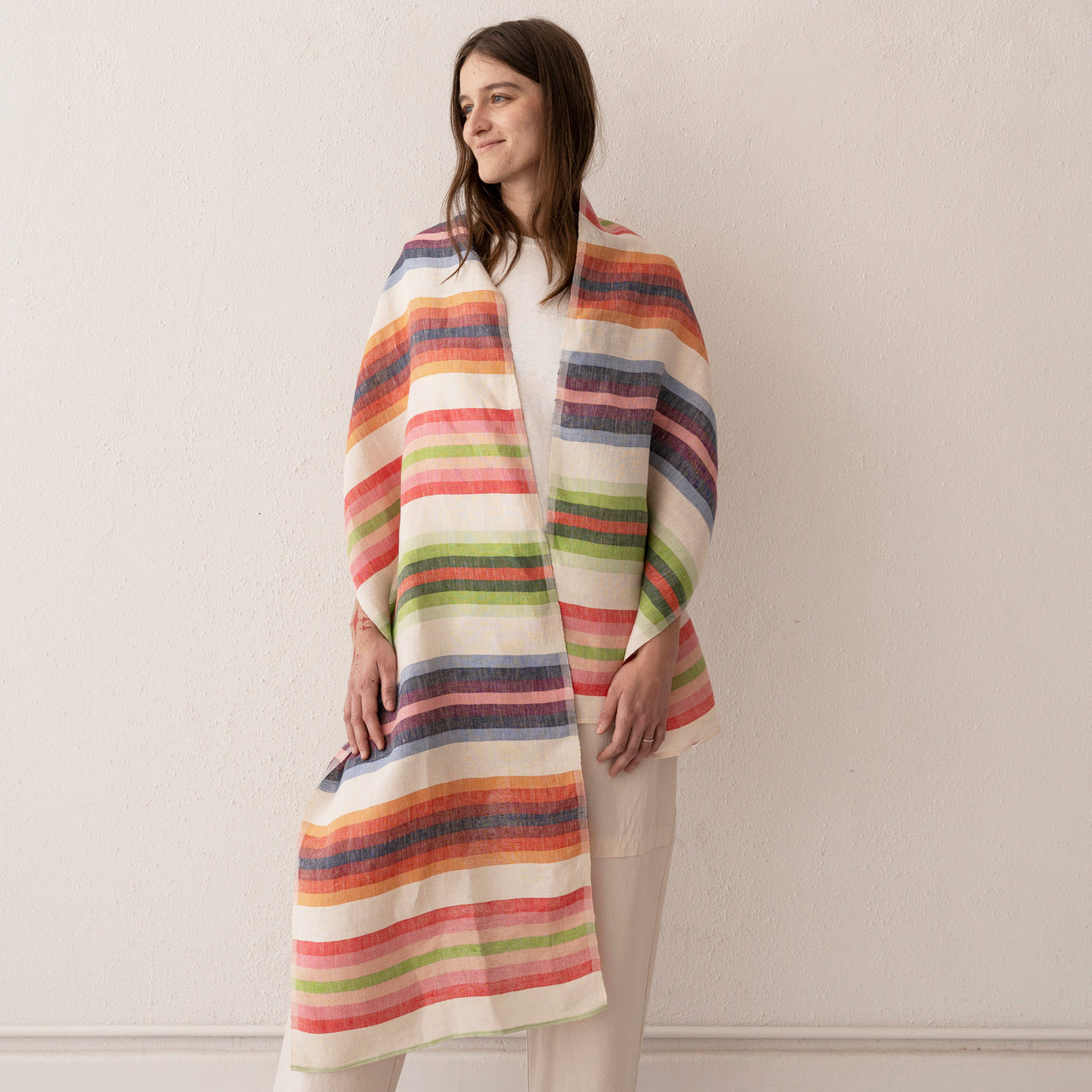 Desert Linen Scarf - Rainbow