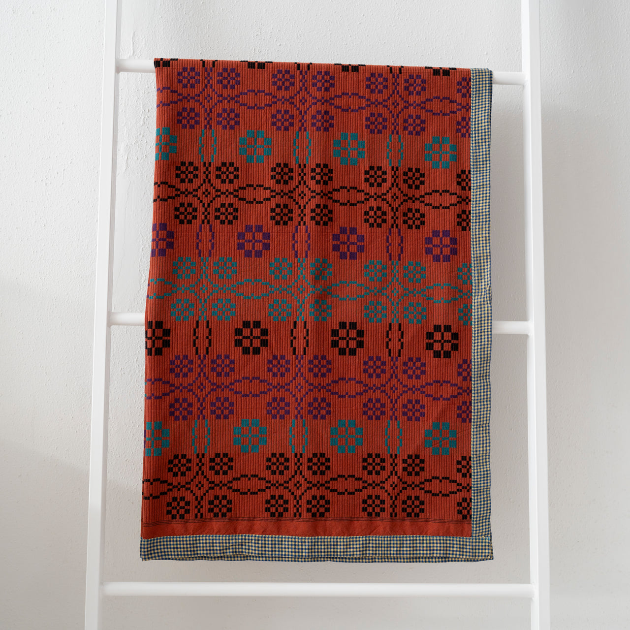 Gregory Parkinson Assamese Blanket: Persimmon Julip Crest