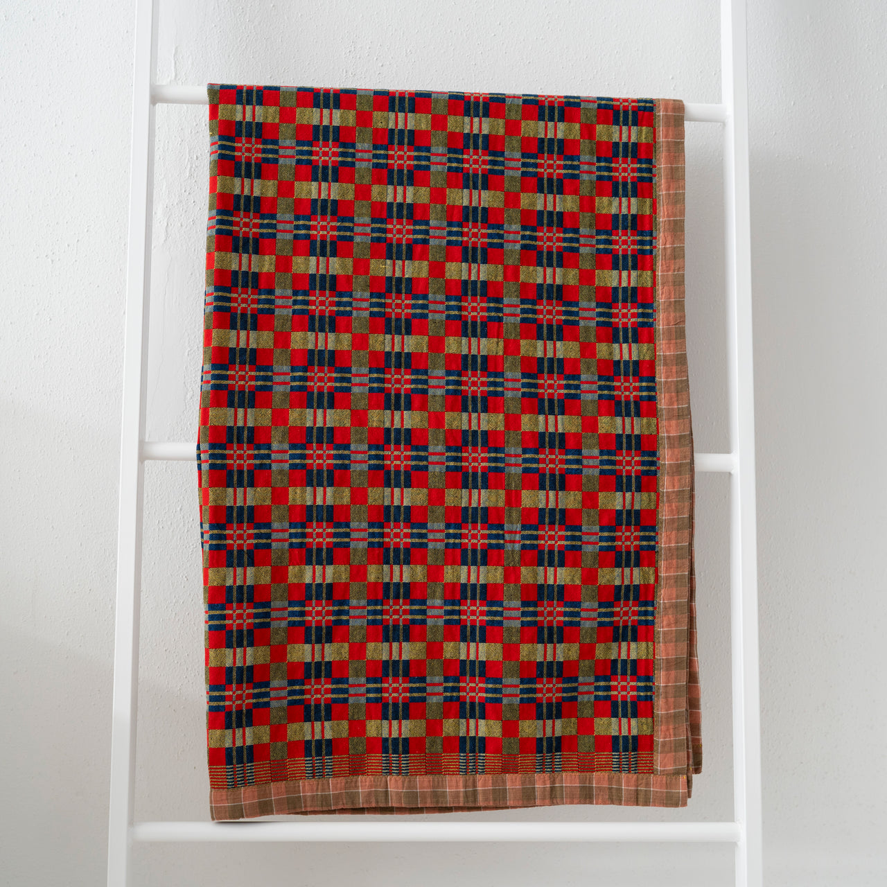 Gregory Parkinson Assamese Blanket: Strawberry Sunset Lapis