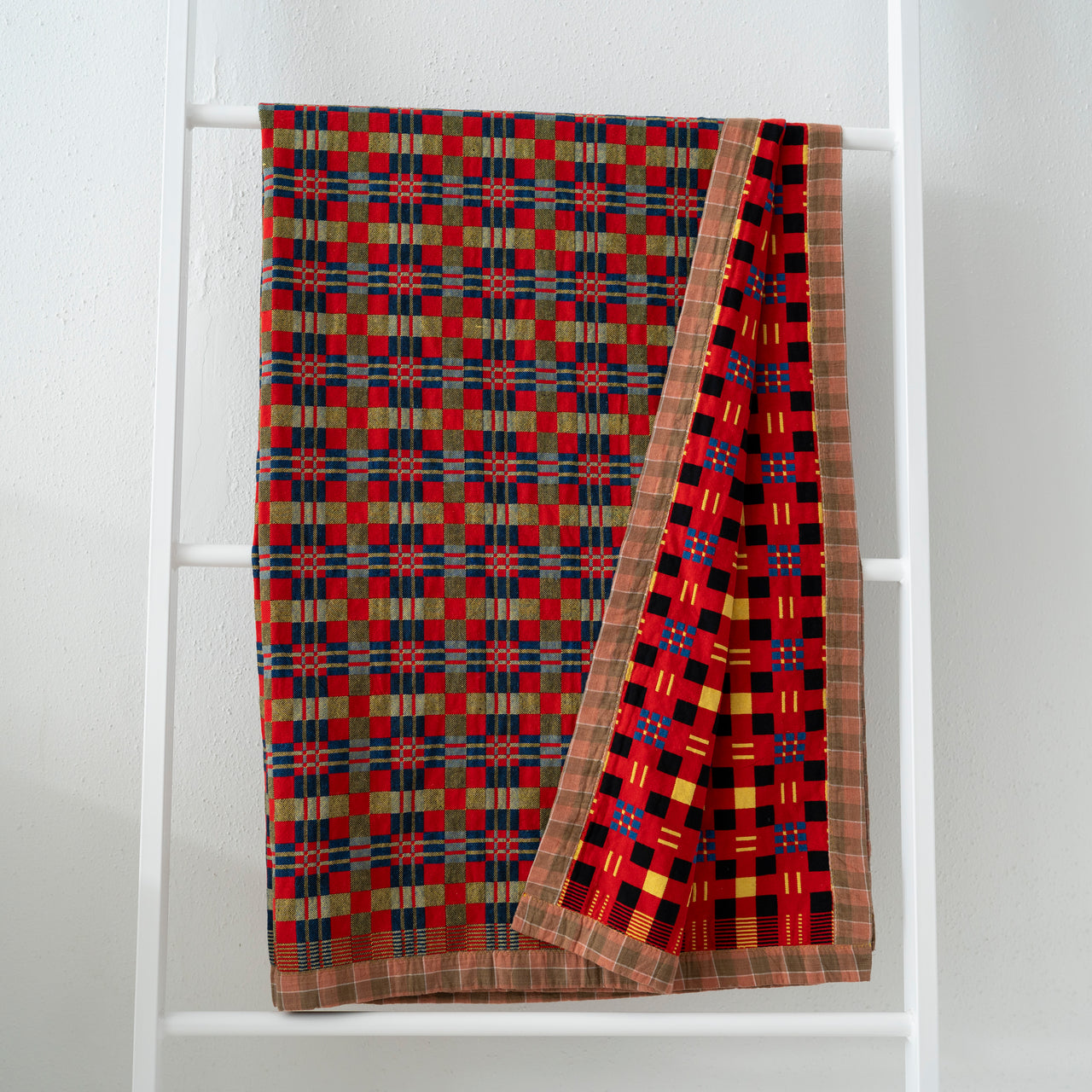 Gregory Parkinson Assamese Blanket: Strawberry Sunset Lapis