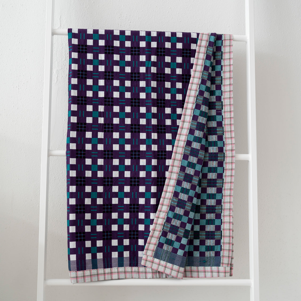 Gregory Parkinson Assamese Blanket: Regal Jade Check